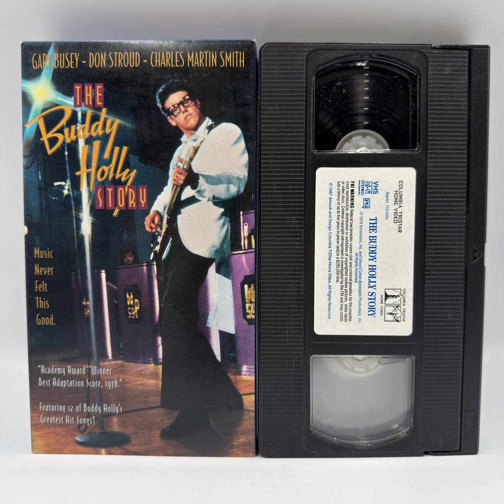 The Buddy Holly Story‎ VHS Gary Busey Columbia TriStar Home Video 1987 60801